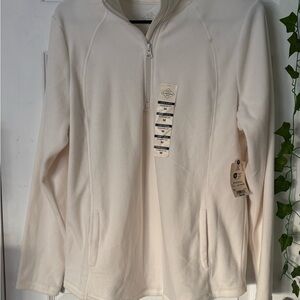 St. John's Bay Off-White Quarter-Zip Pullover